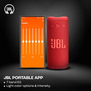 JBL Grip Compact Bluetooth Speaker with AI Sound Boost, IP68 Waterproof, 14-Hour Battery, and Auracast - Red