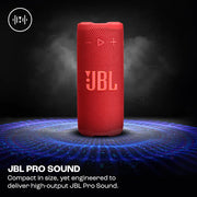 JBL Grip Compact Bluetooth Speaker with AI Sound Boost, IP68 Waterproof, 14-Hour Battery, and Auracast - Red