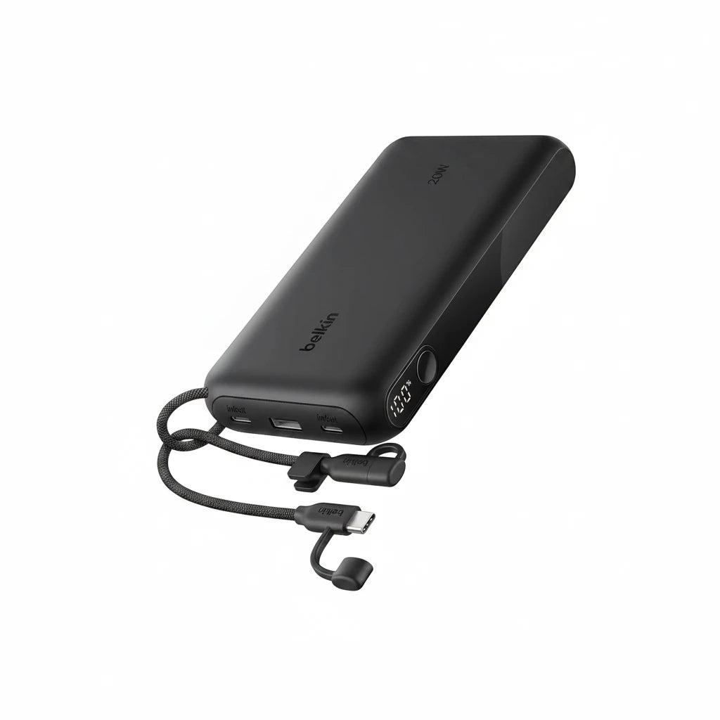 Belkin BoostCharge 20000mAh Power Bank with Digital Battery Display - Black