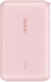 Belkin BoostCharge 10000mAh Power Bank with Integrated USB-C Cable - Pink