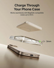 Belkin BoostCharge 5000mAh Magnetic Power Bank with Magnetic Ring - Sand