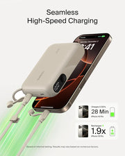 Belkin BoostCharge 10000mAh Power Bank with Digital Battery Display - Sand