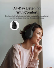 Belkin SoundForm Surround Bluetooth Over-Ear Headphones, Environmental Noise Cancelling Headphones, Wireless with 60H Playtime & Soft Ear Cups for iPhone, Galaxy, iPad, Travel, Home, or Office - Black