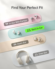 Belkin SoundForm Anywhere Wireless Earbuds, Lightweight Earbuds for Side Sleeping with Long-Lasting Comfort, Bluetooth 6.0, 26H Battery Life, IPX4, Earphones for sleeping, sports and more - White