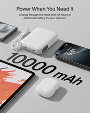 Belkin BoostCharge 10000mAh Power Bank with Digital Battery Display - White