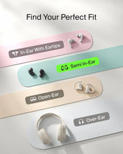 Belkin SoundForm Anywhere Wireless Earbuds, Lightweight Earbuds for Side Sleeping with Long-Lasting Comfort, Bluetooth 6.0, 26H Battery Life, IPX4, Earphones for sleeping, sports and more - Black