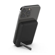 Belkin 5000mAh Magnetic Wireless Power Bank, Portable Charger Compatible with MagSafe with Pass-thru Charging, 7.5W Output, 10W Input and Kickstand, Compatible with iPhone 17, Air, Pixelsnap – Black