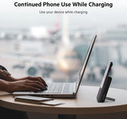 Belkin 5000mAh Magnetic Wireless Power Bank, Portable Charger Compatible with MagSafe with Pass-thru Charging, 7.5W Output, 10W Input and Kickstand, Compatible with iPhone 17, Air, Pixelsnap – Black