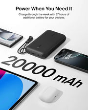 Belkin BoostCharge 20000mAh Power Bank with Digital Battery Display - Black