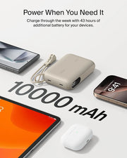 Belkin BoostCharge 10000mAh Power Bank with Digital Battery Display - Sand