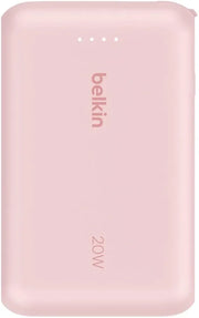 Belkin BoostCharge 10000mAh Power Bank with Integrated USB-C Cable - Pink