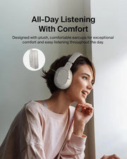 Belkin SoundForm Surround Bluetooth Over-Ear Headphones, Environmental Noise Cancelling Headphones, Wireless with 60H Playtime & Soft Ear Cups for iPhone, Galaxy, iPad, Travel, Home, or Office - Sand