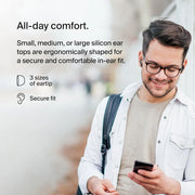 Belkin SoundForm™ Motion True Wireless Earbuds, Noise Cancelling Ear Buds with Wireless Charging Case & Dual Microphone - IPX5 Water Resistant Bluetooth Headphones for iPhone & Samsung - Black